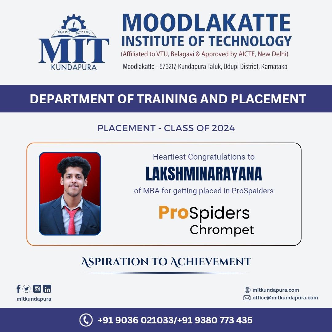 MITK MBA Students placement